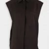 Loulou Studios Maldo Sleveless Shirt In Black Just In