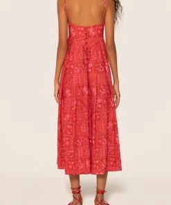 Agua By Agua Bendita Just In Mambo Ipanema Escarlata Midi Dress