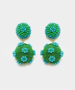 Suzanna Dai Marguerite Gumball Earrings In Green Turquoise Bags & Accessories