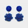 Suzanna Dai Bags & Accessories Marguerite Gumball Earrings In Indigo Blue