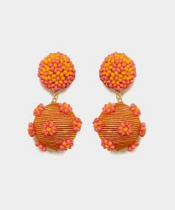 Suzanna Dai Marguerite Gumball Earrings In Marigold Salmon Bags & Accessories