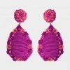 Suzanna Dai Marguerite Teardrop Earrings In Fuchsia Salmon Bags & Accessories