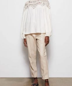 Jonathan Simkhai Just In Maribel Yarn Cut-Out Top In Shell