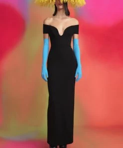 Solace London Marlowe Maxi Dress In Black