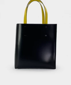 MARNI Just In Black Museo Leather Bag With Pocket 5 MARNI Just In Black Museo Leather Bag With Pocket