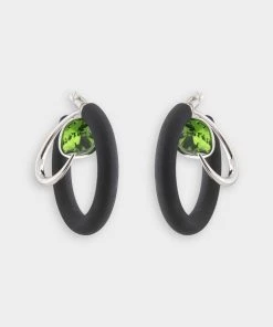 Mounser Marshmallow Hoop Large Earrings In Midnight