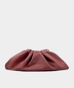 Studio Amelia Just In Maxi Drawstring Bag In Bordeaux