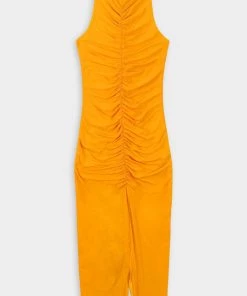 Simon Miller Mesh Zeet Dress In Sunset Orange Just In