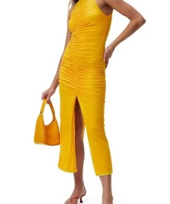 Simon Miller Mesh Zeet Dress In Sunset Orange Just In