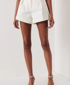 Derek Lam 10 Crosby Mika Snap Shorts In Soft White Just In