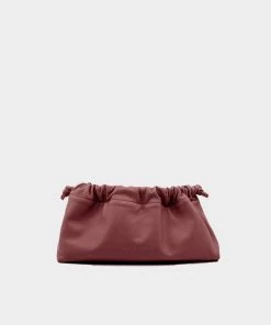 Studio Amelia Mini Drawstring Bag In Bordeaux Featured Designers