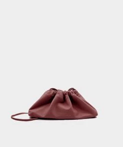 Studio Amelia Mini Drawstring Bag In Bordeaux Featured Designers