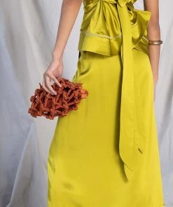 Studio Amelia Mini Fishnet Bag In Terracotta Featured Designers