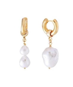 Martha Calvo Mismatched Baroque Pearl Earrings Bags & Accessories