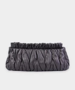 Olivia Vintage Miu Miu Black Leather Large Clutch