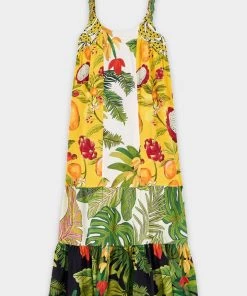 FARM Rio Mixed Prints Patch Dress In Multi Featured Designers