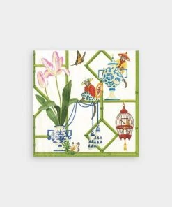 Caspari Monkey Business Paper Cocktail Napkins In Pearl Just In