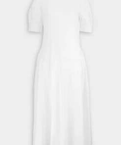 Derek Lam 10 Crosby Just In Monty Mixed Media Short Sleeve Dress In White