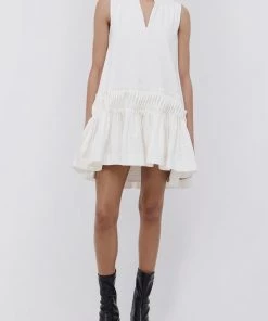 Jonathan Simkhai Myles Mini Dress In Ivory