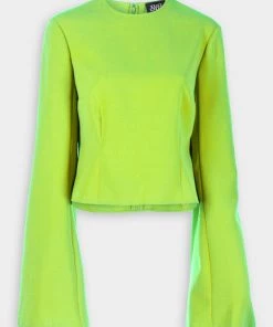 Solace London Nahla Top In Chartreuse Just In
