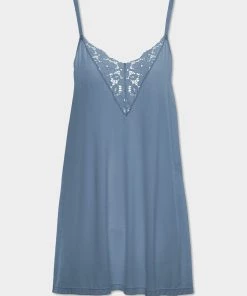 EBERJEY Naya Double Inset Chemise In Blue Shadow Just In