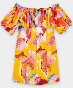 FARM Rio Neon Macaws Mini Dress