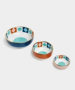 La DoubleJ Housewives Home & Beauty Nesting Bowls Set Of 3 In Diamond Dots