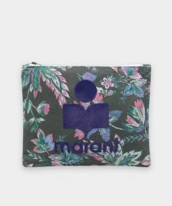 Isabel Marant Nettia Pouch In Dark Green Featured Designers