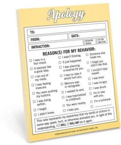 Knock Knock Nifty Note: Apology Home & Beauty