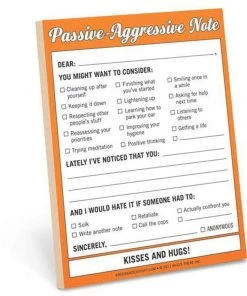 Knock Knock Home & Beauty Nifty Note: Passive Aggressive Note