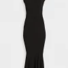 NORMA KAMALI Sleeveless Fishtail Midi Dress In Black