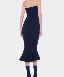 NORMA KAMALI Just In Strapless Fishtail Dress In Black
