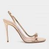 Aquazzura Just In Nude Sandal 105 In Gold