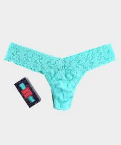 Hanky Panky Occasions Box Low Rise Thong In Bright Aqua