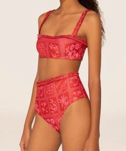 Agua By Agua Bendita Olmo Ipanema Escarlata Bikini Top Just In
