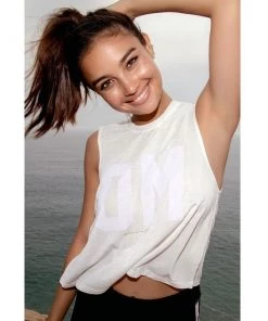 Spiritual Gangster OM Active Crop Tank Stone