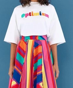 FARM Rio Optimism Organic Cotton T-Shirt In Off-White Just In