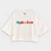 FARM Rio Optimism Organic Cotton T-Shirt In Off-White Just In