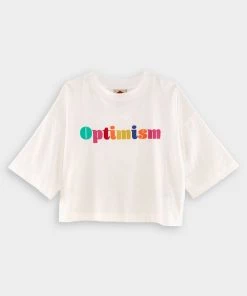 FARM Rio Optimism Organic Cotton T-Shirt In Off-White Just In