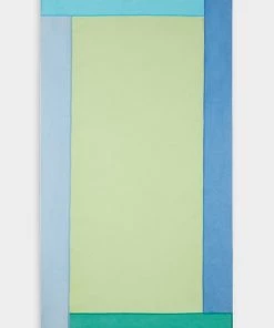 Lisa Corti Organza Tablecloth In Green 4 Borders Blue