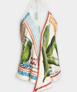 FARM Rio Just In Our Stamps Halter Blouse