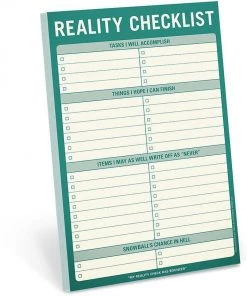 Knock Knock Home & Beauty Pad: Reality Checklist
