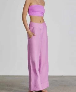 Bondi Born Just In Palma Organic Linen Pant In Helio