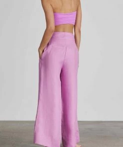 Bondi Born Just In Palma Organic Linen Pant In Helio