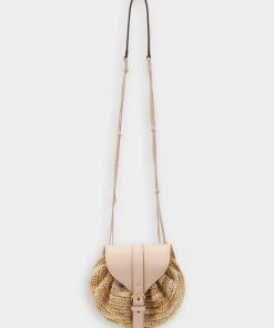 Ulla Johnson Paloma Ruched Crossbody Bag In Natural