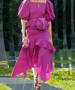 Ulla Johnson Just In Paloma Ruched Crossbody Bag In Orchid