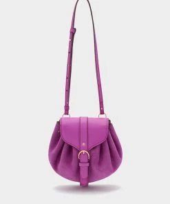 Ulla Johnson Just In Paloma Ruched Crossbody Bag In Orchid