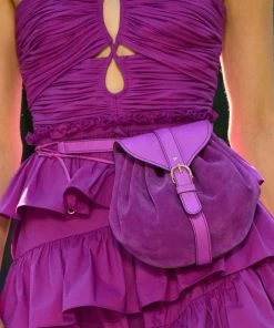 Ulla Johnson Just In Paloma Ruched Crossbody Bag In Orchid