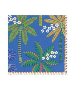 Caspari Paradise Palms Paper Luncheon Napkins In Blue Just In