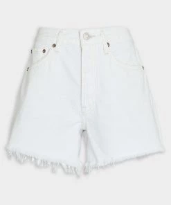 AGOLDE Parker Long Loose Fit Vintage Short In Panna Cotta Just In
